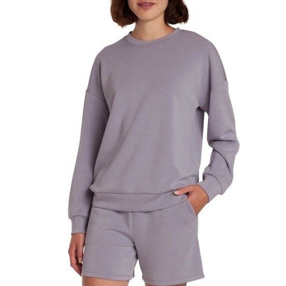 LazyPants Women's XL Luxe Crewneck Sweatshirt Light Purple NWT